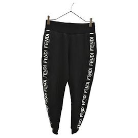 **Pantalones de chándal con logo lateral de FENDI para mujer con logo de cinta FF negro Negro