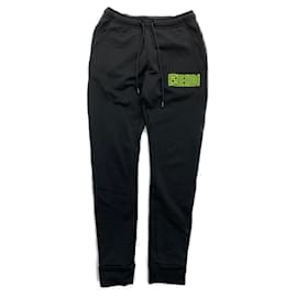 Fendi-*FENDI Neon FENDI logo track pants / 44 (XS equivalent) / Black / Yellow green / FENDI [Spring / Autumn / Winter]-Black