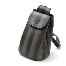 Fendi-*FENDI / Fendi One Shoulder Bag Pecan Pattern Leather Shoulder Bag Men's Women's Khaki Brown-Khaki