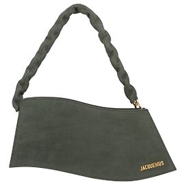 Jacquemus Borsa A Tracolla La Vague Da Donna In Pelle Cachi Verde Cachi