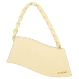 Jacquemus-Jacquemus Women La Vague Shoulder Bag In Yellow Leather-Yellow