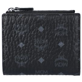 MCM Men Bifold Snap Wallet In Black Visetos Original Black