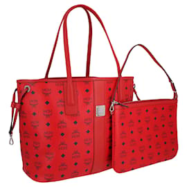 MCM-MCM Mujeres Reversible Liz Shopper In Red Visetos-Roja