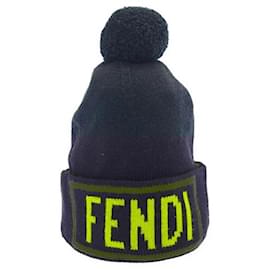 Fendi-* Boné de malha bombom com design do logotipo FENDI preto-Preto