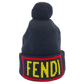 * FENDI-Logo-Design Bonbon-Strickmütze schwarz Schwarz