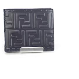 Fendi-*FENDI Fendi bi-fold wallet wallet calf leather black-Black