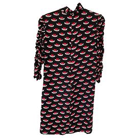 Robe Sandro en soie manches 3/4 Multicolore