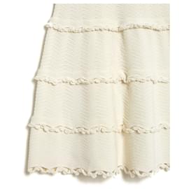 Chanel-white cotton knit fr38-Blanc cassé