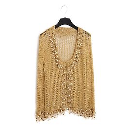 Azzaro 70S MALHA DE OURO E PÉROLAS PT38 Dourado