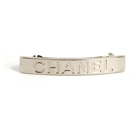 Chanel-CHANEL HAIRCLIP MEDIUM SILVER-Silvery