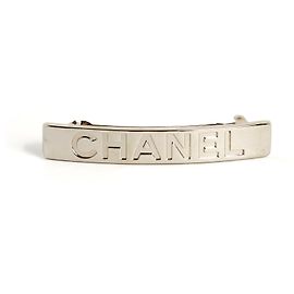 CHANEL HAARCLIP MITTEL SILBER Silber