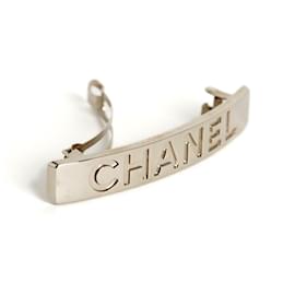 Chanel-CHANEL HAIRCLIP MEDIUM SILVER-Silvery