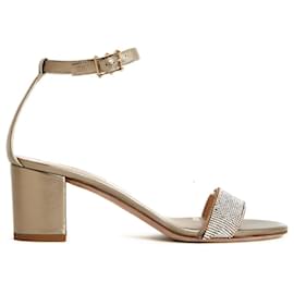 Valentino-gold sand medium heels eu38.5-Doré