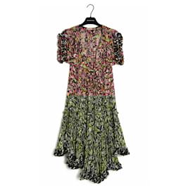 Balenciaga-SILK FLOWERS RUFFLES EN38-Multiple colors