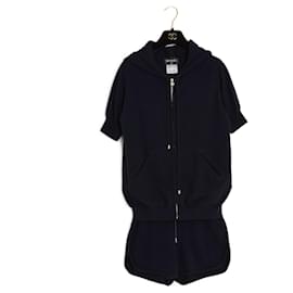 Chanel-12C OR 12P NAVY CASHMER OUTFIT EN36/38-Navy blue