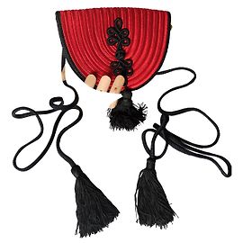 Bolsa Yves Saint Laurent em seda vermelha tecida Vermelho