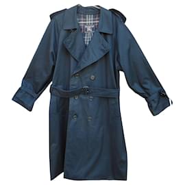Burberry-trench coat masculino Burberry tamanho vintage 60-Azul marinho