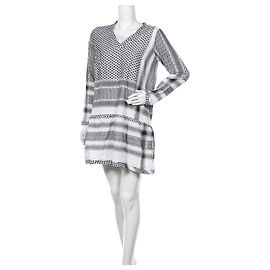Vestido de algodão preto e branco Cecilie Copenhagen S Preto Branco