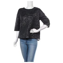 Top 0039 Blu Nero Cotone Poliestere M Nero Blu