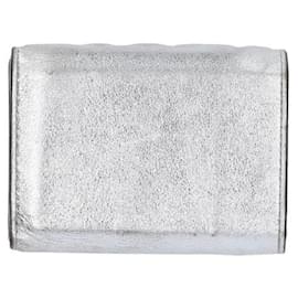 Fendi-*FENDI / FENDI　 Zucca pattern wallet (silver)-Silvery
