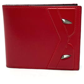 Fendi-FENDI FENDI Monster Bag Bugs Wallet Short Wallet Folded Wallet Leather Unisex Red x v Black-Red