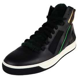 FENDI FENDI sneakers Notation size 9 Leather Black Green High cut Reference size 28cm Black