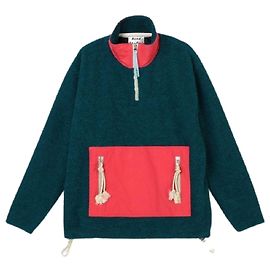 [Acne Studios Acne Studios Bore Fleece Half Zip Pullover TEAL BLUE Blu
