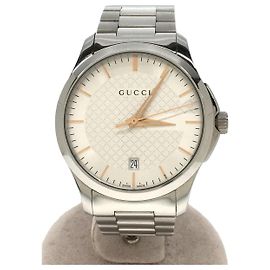 GUCCI Quartz watch / analog / stainless steel / SLV Silvery