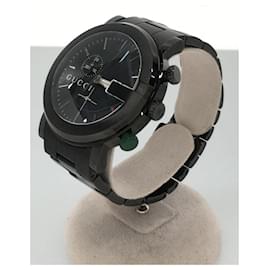 Gucci-GUCCI Quartz watch / analog / stainless steel / BLK-Black