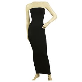 Wolford Black Strapless Bodycon Elasticated Maxi Dress size XS Black