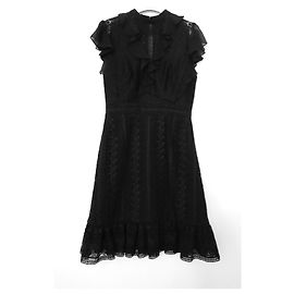 Three Floors Fashion Three Floor Black Lace Mini Dress Black