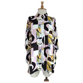 Chemise Oversize Monki en Viscose Multicolore Multicolore