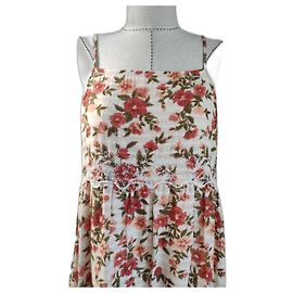 Autre Marque Vestido American Eagle de algodón con bordado floral Multicolor