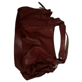 Gerard Darel 24h Leather Handbag Dark Red Dark red