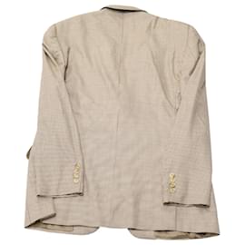 Ermenegildo Zegna-Ermenegildo Zegna Houndstooth Sport Coat in Beige Wool-Other