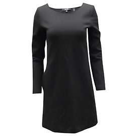 Theory Langarm-Strickkleid aus schwarzem Polyester Schwarz
