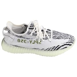 Autre Marque-ADIDAS YEEZY BOOST 350 V2 Zebra Sneakers in White Cotton-White