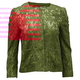 Dolce & Gabbana-Dolce & Gabbana Lace Jacket in Red Viscose-Red
