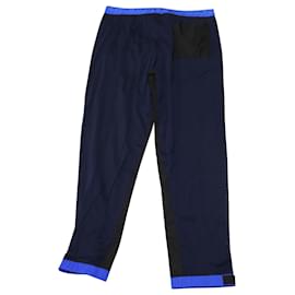 Prada-Prada Pantalon de jogging en maille technique en polyester bleu-Bleu,Bleu Marine