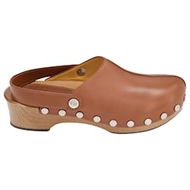 Dior-Dior Diorquake Clogs in Brown Leather-Brown