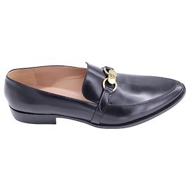 Mocasines sin cordones Chloé con hebilla con logo en cuero negro Negro