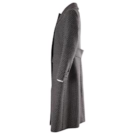 Prada-Prada Tweed Coat in Grey Cotton-Grey