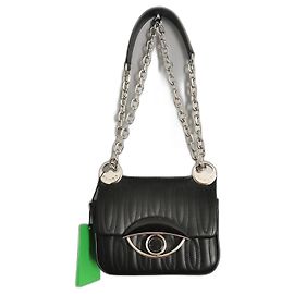 Mini sac à main Kenzo Tali en cuir d'agneau noir matelassé Noir Bijouterie argentée