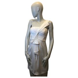 Robe one shoulder BCBG Max Azria Blanc cassé