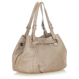 Fendi-Fendi Sac à bandoulière en cuir Selleria brun-Marron,Beige