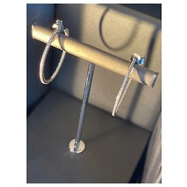 Messika Gatsby Brincos de Argola em Ouro Branco e Diamantes Branco
