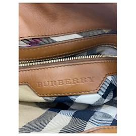 Burberry-Bolsa De Ombro De Couro-Marrom