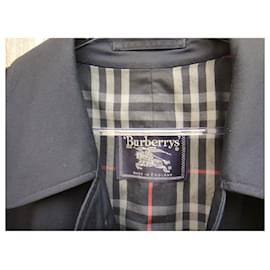 Burberry-impermeabile uomo Burberry vintage t 50-Blu navy