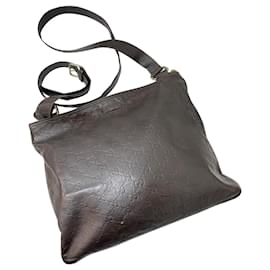 Gucci-Unisex leather messenger bag-Brown