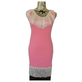 Vestido de flecos Manoush Cancan de algodón rosa Rosa